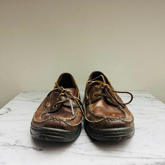 Columbia Baratti Bay Brown Leather Boat Shoe Men’s Size 9.5 - Picture 2 of 9